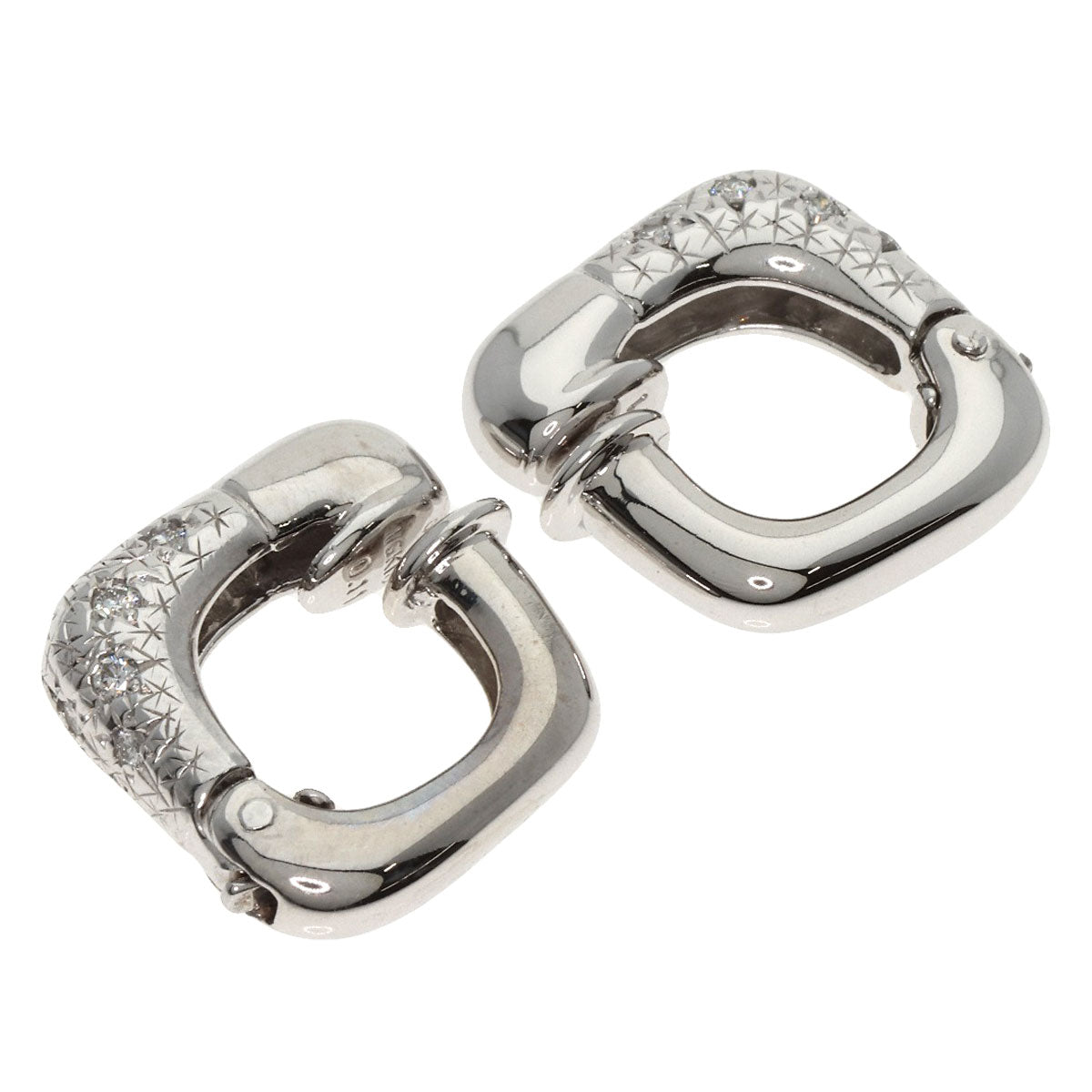 TASAKI Diamond Earring K18 White Gold Ladies [Used]