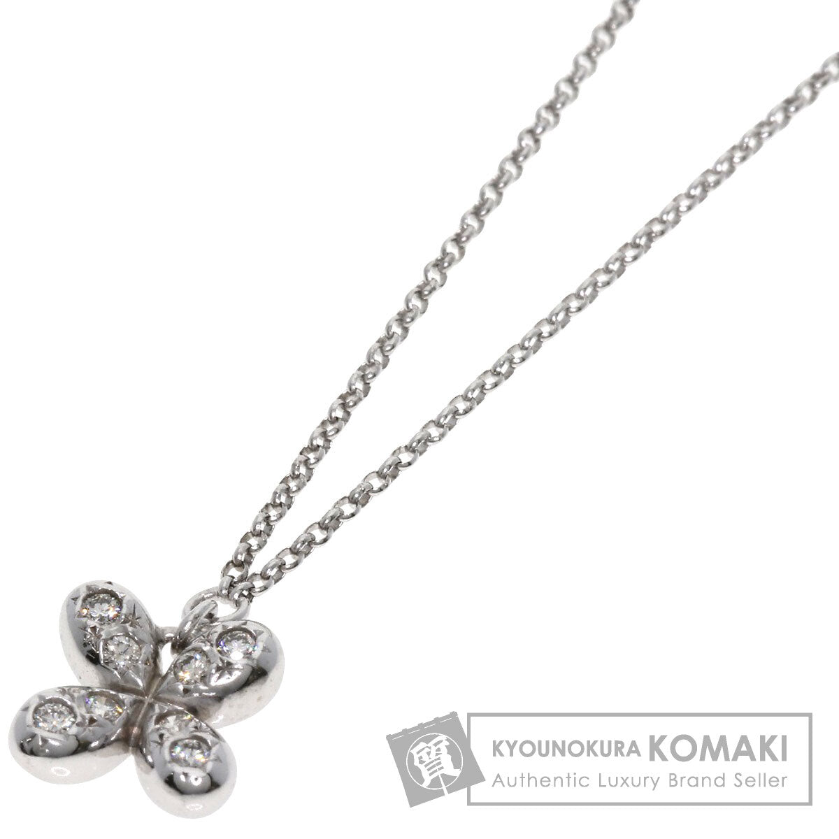 TASAKI Diamond Necklace K18 White Gold Ladies [Used]