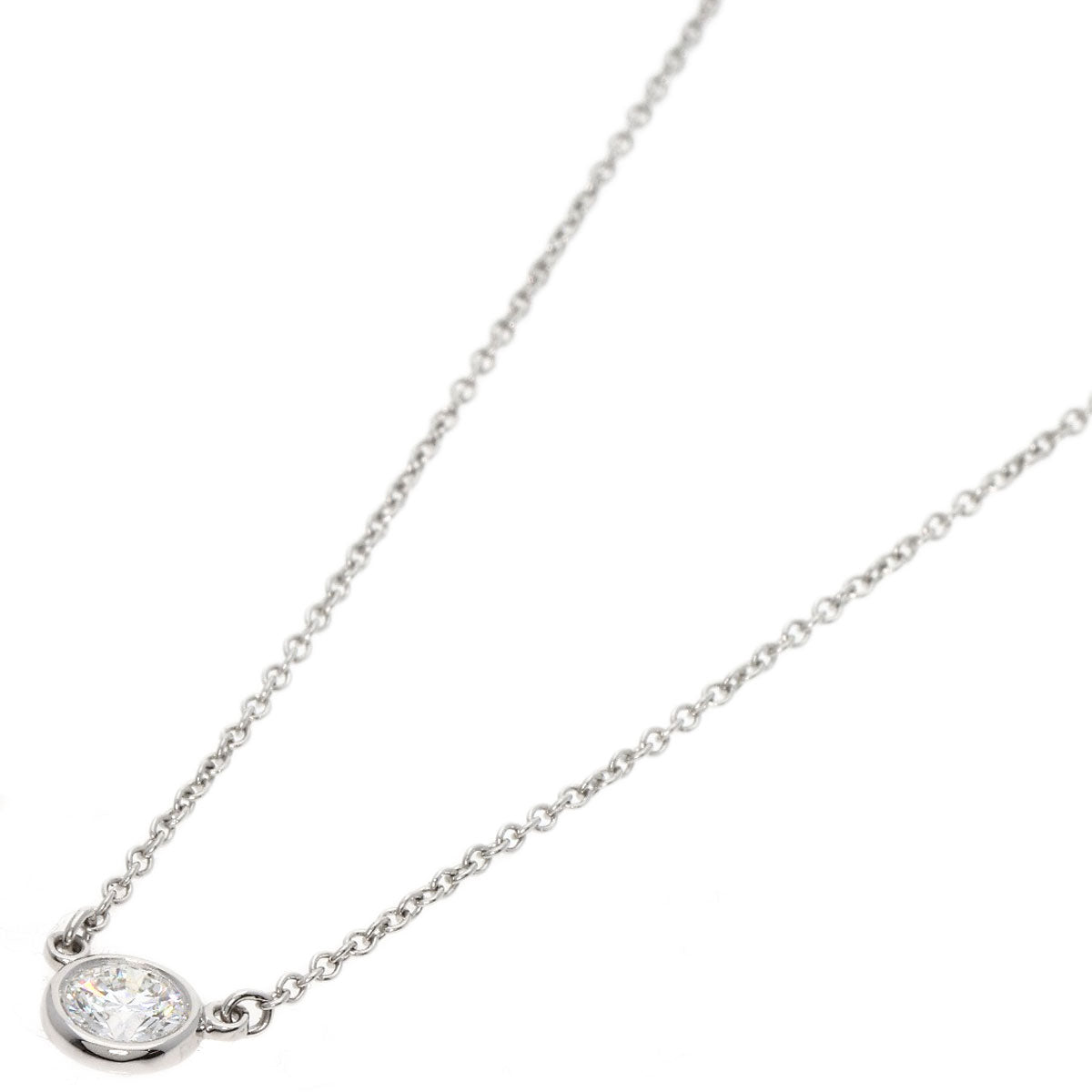 TIFFANY&Co. By The Yard Diamond Necklace Platinum PT950 Ladies [Used]