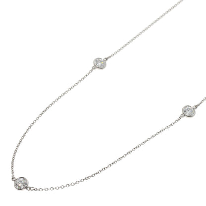 TIFFANY&Co. By The Yard 5P Diamond Necklace Platinum PT950 Ladies [Used]