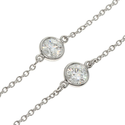TIFFANY&Co. By The Yard 5P Diamond Necklace Platinum PT950 Ladies [Used]
