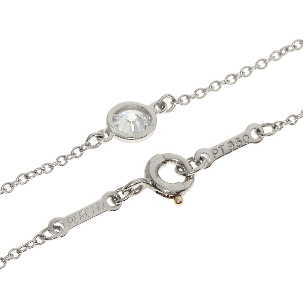 TIFFANY&Co. By The Yard 5P Diamond Necklace Platinum PT950 Ladies [Used]