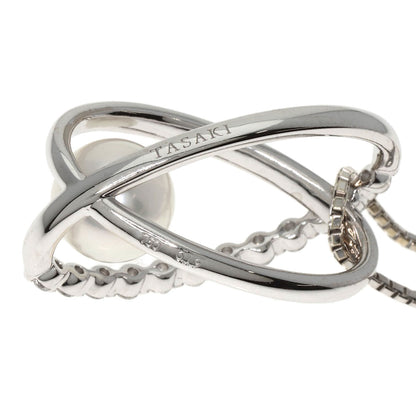 TASAKI PearlPearl Diamond Necklace K18 White Gold Ladies [Used]