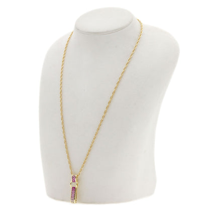 Jeunet   Necklace Pink Sapphire Diamond K18 Yellow Gold Ladies