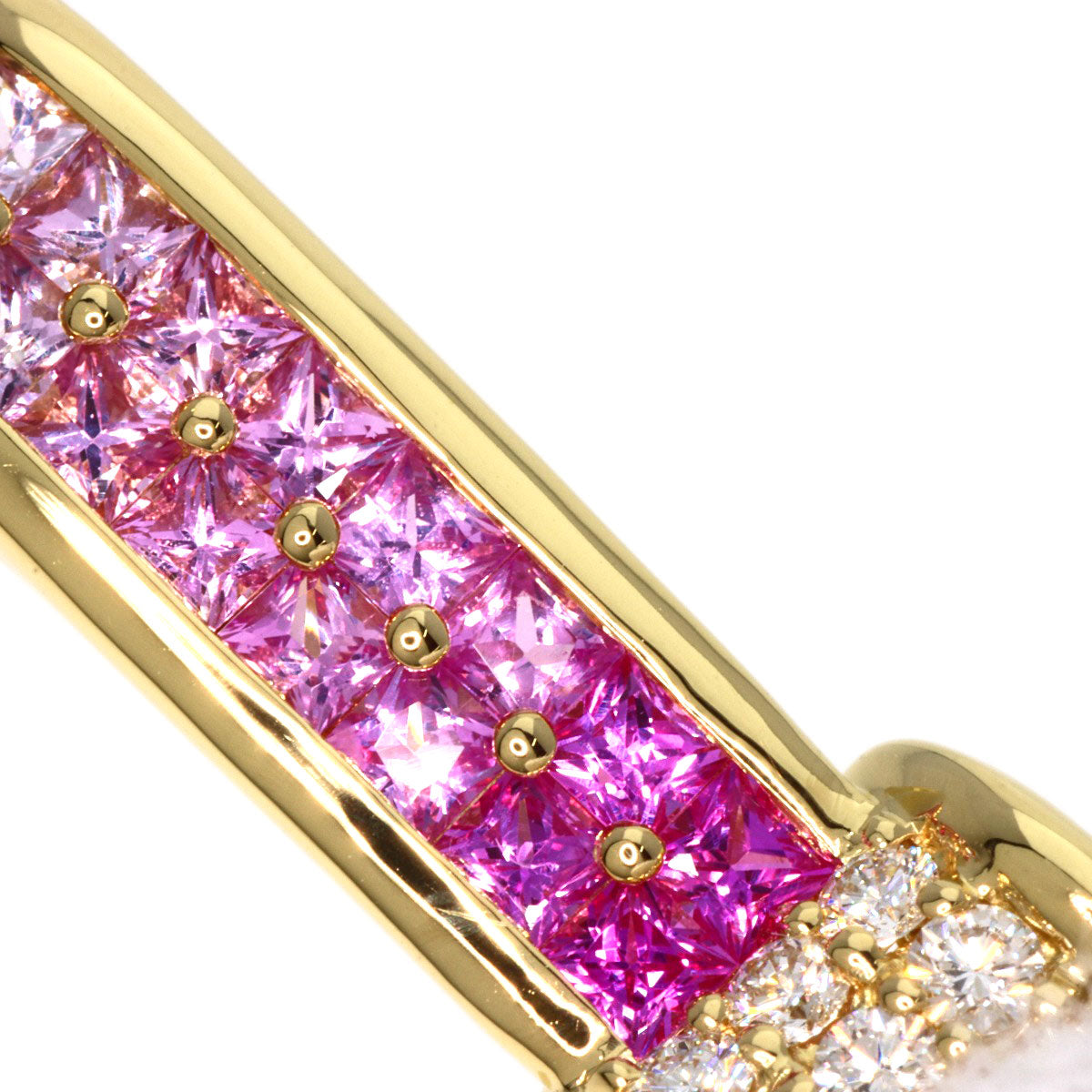 Jeunet   Necklace Pink Sapphire Diamond K18 Yellow Gold Ladies