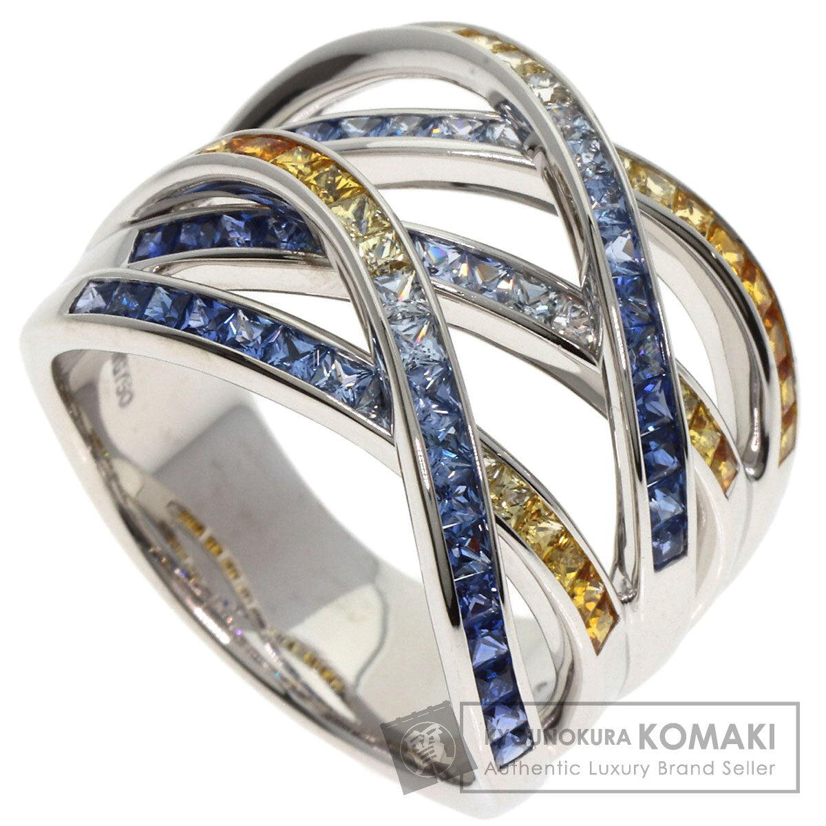 Jeunet sapphire Ring K18 White Gold Ladies [Used]