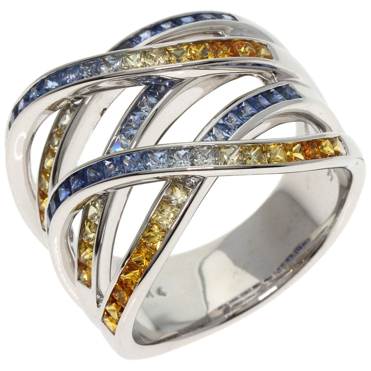 Jeunet sapphire Ring K18 White Gold Ladies [Used]