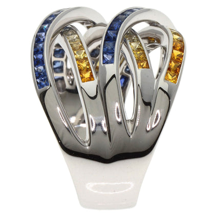 Jeunet sapphire Ring K18 White Gold Ladies [Used]