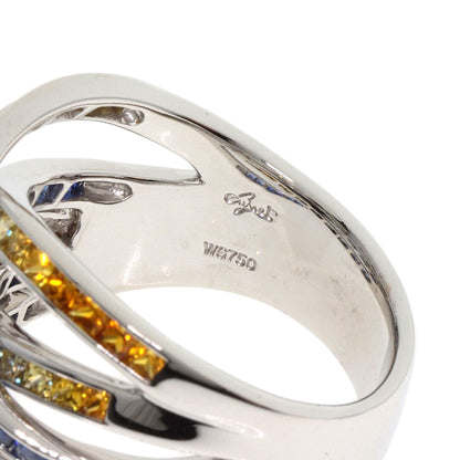 Jeunet sapphire Ring K18 White Gold Ladies [Used]