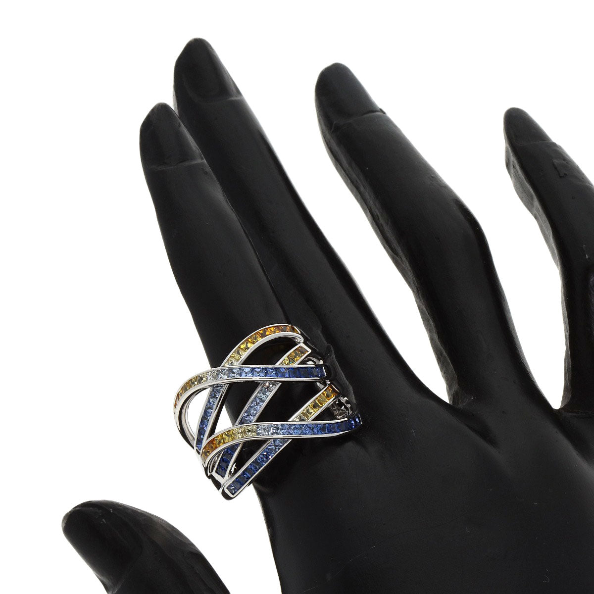 Jeunet sapphire Ring K18 White Gold Ladies [Used]