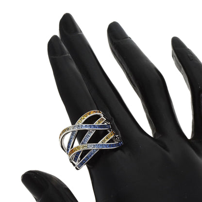 Jeunet sapphire Ring K18 White Gold Ladies [Used]