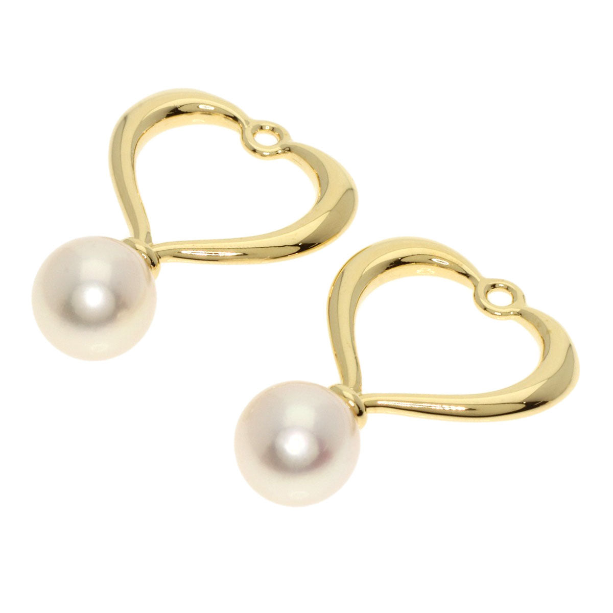 MIKIMOTO   Earring Pearl Pearl Diamond Replacement TOP Set K18 Yellow Gold Ladies