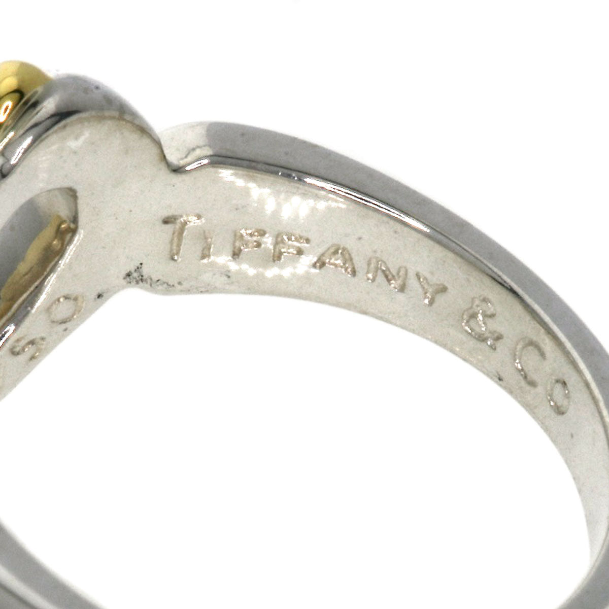 TIFFANY&Co. Heart ribbon Ring Silver 18K Yellow GoldLadies [Used]
