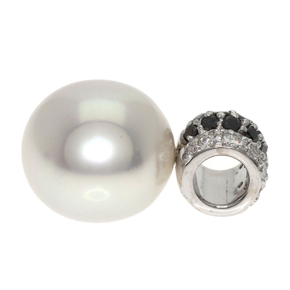 AUTORE Pearl Pearl Diamond Pendant top K18 White Gold 4.5g　Ladies