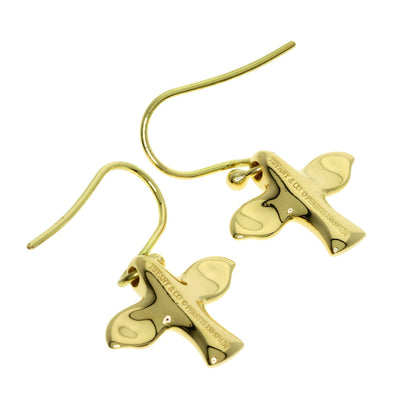 TIFFANY&Co.   earring Bird cross K18 Yellow Gold Ladies