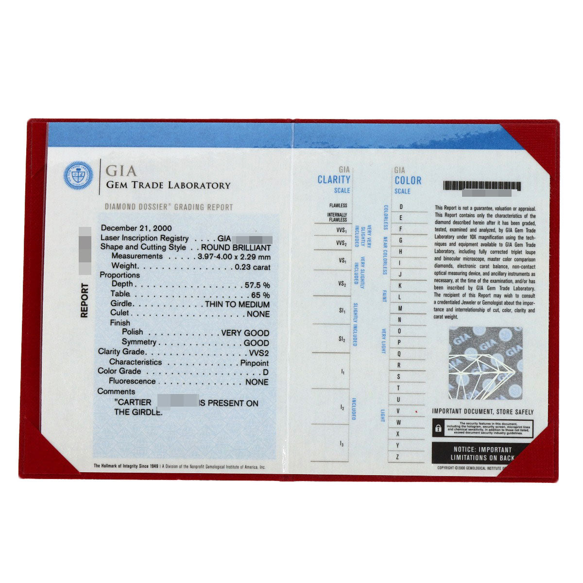 CARTIER   Ring Date with Diamond #48 K18 White Gold Ladies