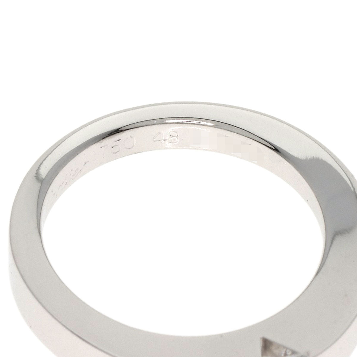 CARTIER   Ring Date with Diamond #48 K18 White Gold Ladies
