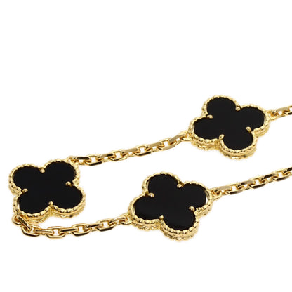 Van Cleef & Arpels   Bracelet Vintage Alhambra 5P Onyx K18 Yellow Gold Ladies