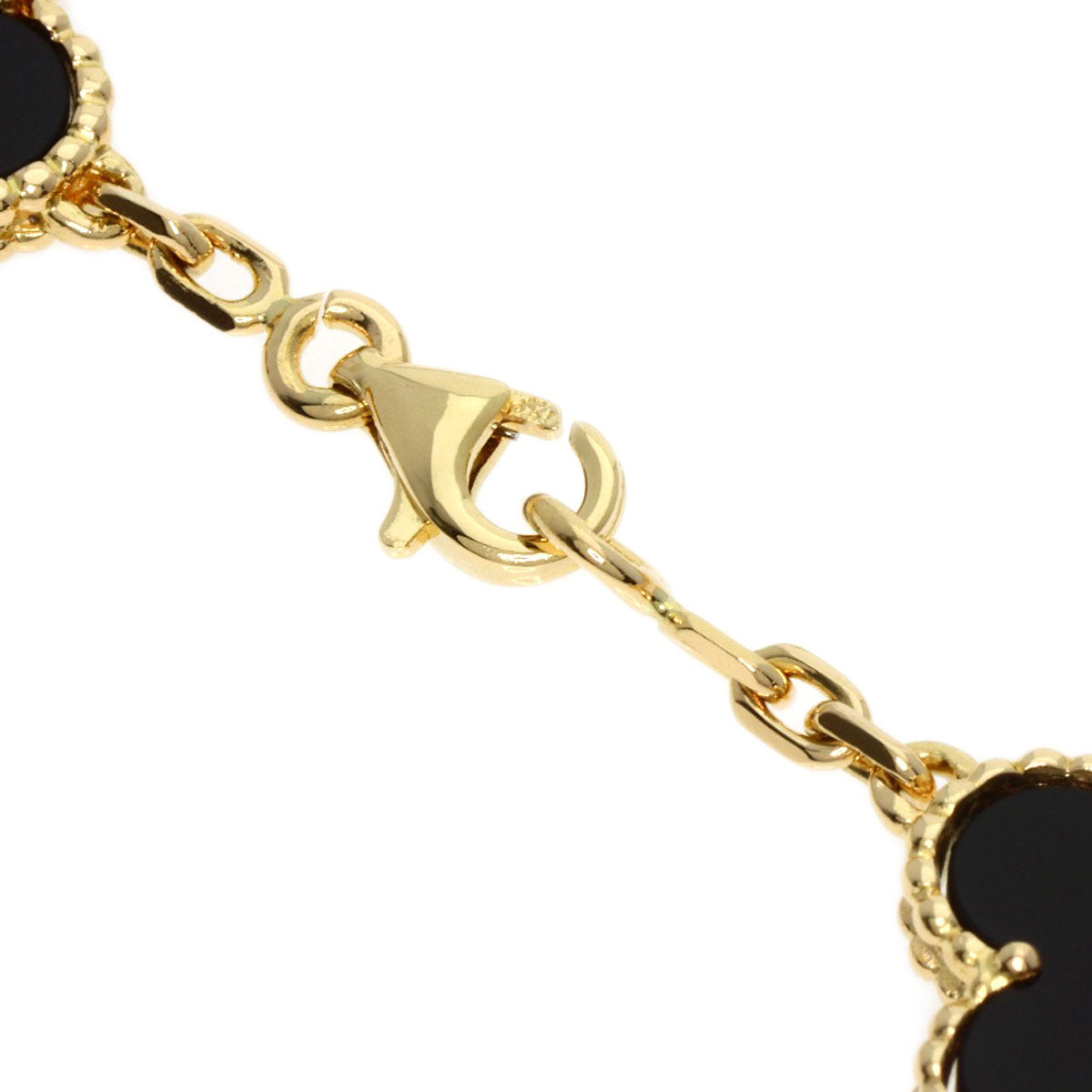 Van Cleef & Arpels   Bracelet Vintage Alhambra 5P Onyx K18 Yellow Gold Ladies