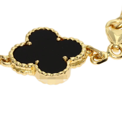 Van Cleef & Arpels   Bracelet Vintage Alhambra 5P Onyx K18 Yellow Gold Ladies