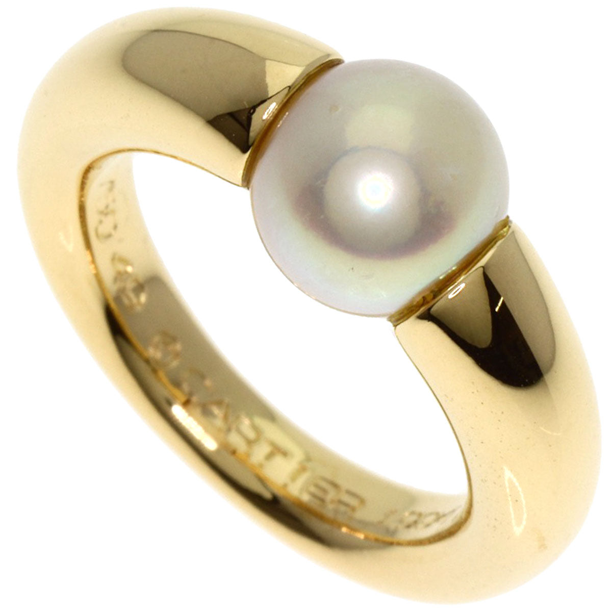 CARTIER   Ring Perla Pearl Pearl #49 K18 Yellow Gold Ladies