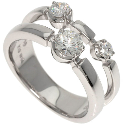 TASAKI Trilogy 3P Diamond Ring K18 White Gold Ladies [Used]