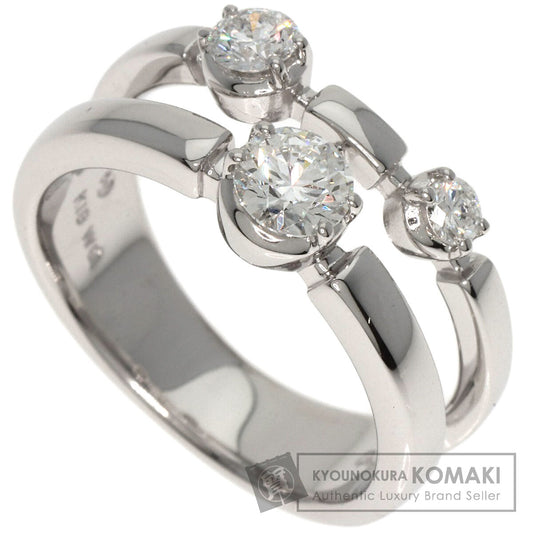 TASAKI Trilogy 3P Diamond Ring K18 White Gold Ladies [Used]