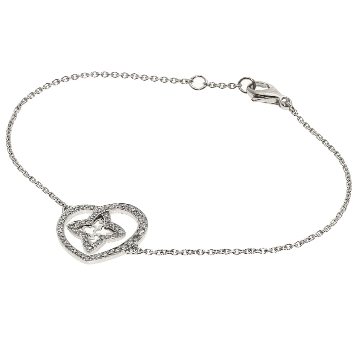 LOUIS VUITTON Cool Heart Diamond Bracelet Bracelet K18 White Gold Ladies [Used]