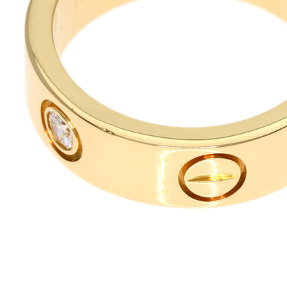 CARTIER   Ring love ring half 3P Diamond #51 K18 Yellow Gold Ladies