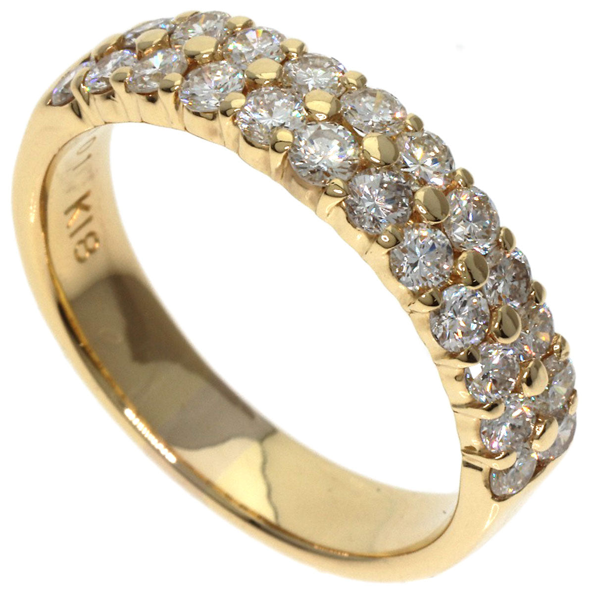 1.01ct Diamond Ring K18 Yellow Gold  5.3g　Ladies