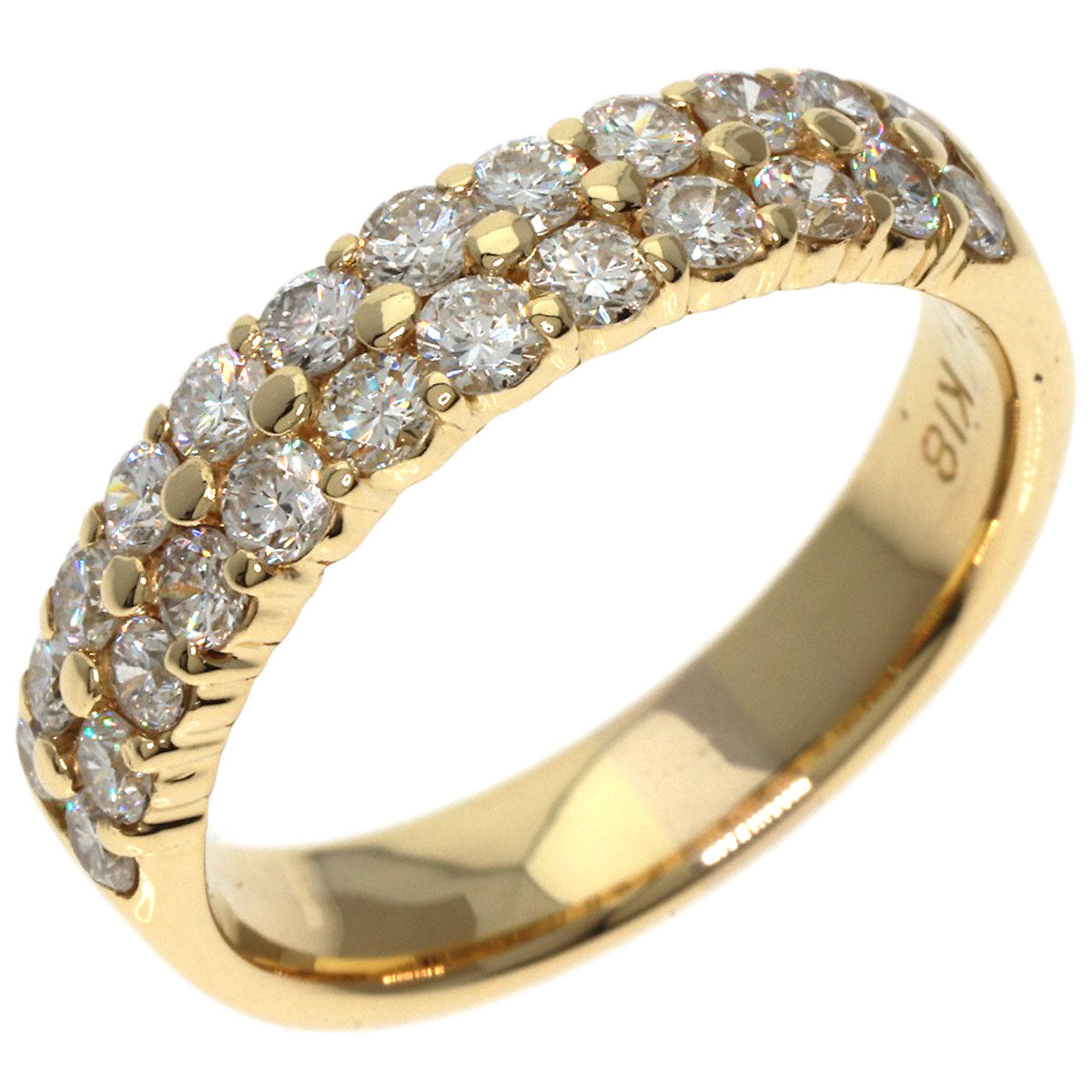 1.01ct Diamond Ring K18 Yellow Gold  5.3g　Ladies