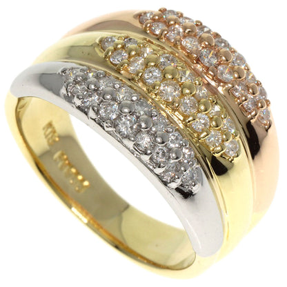 0.52ct Diamond Ring K18 Pink Gold 18K Yellow Gold 7.9g　Ladies