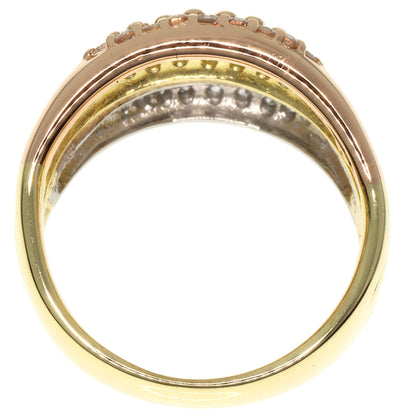 0.52ct Diamond Ring K18 Pink Gold 18K Yellow Gold 7.9g　Ladies