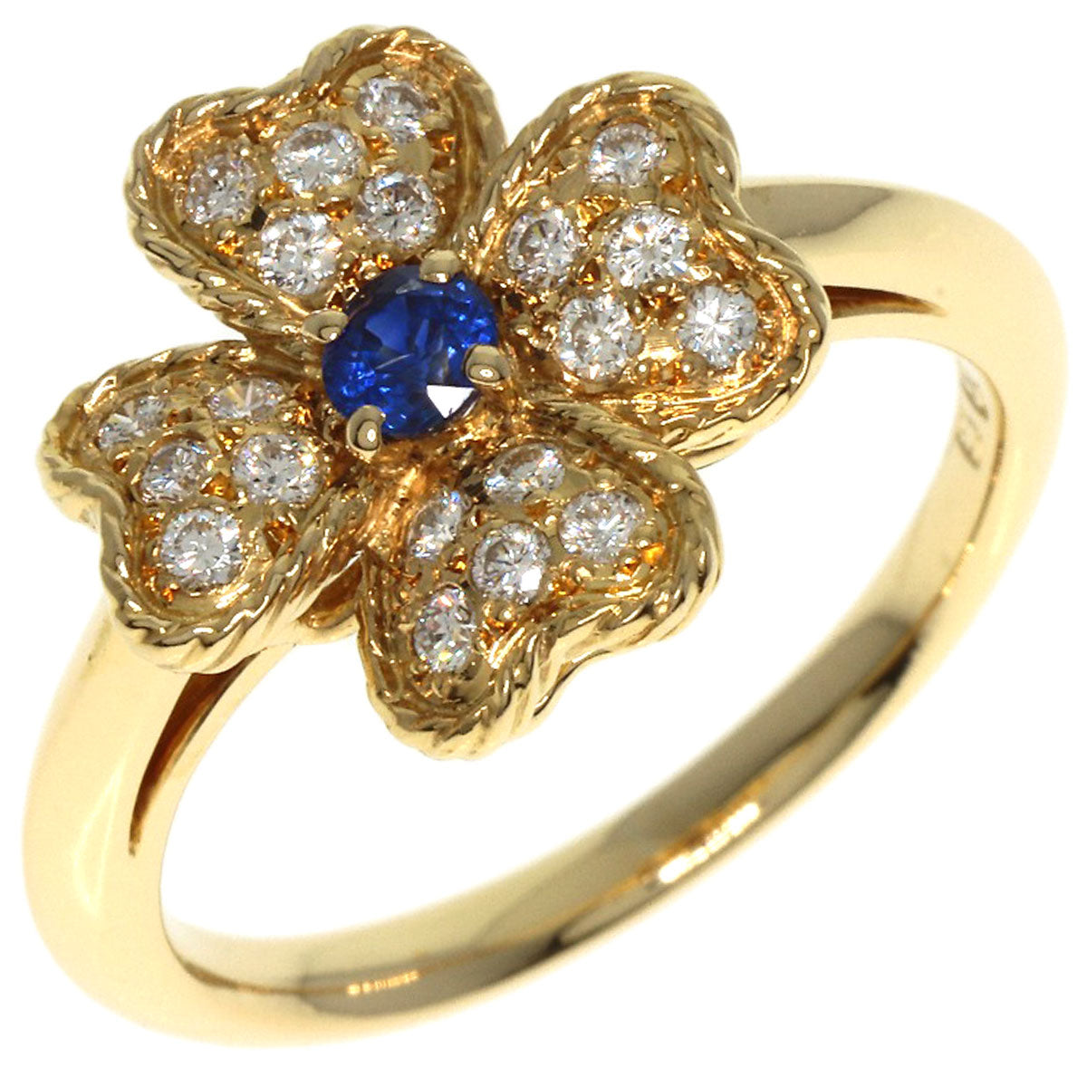 NINA RICCI   Ring Sapphire Diamond K18 Yellow Gold Ladies