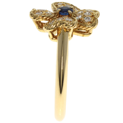 NINA RICCI   Ring Sapphire Diamond K18 Yellow Gold Ladies