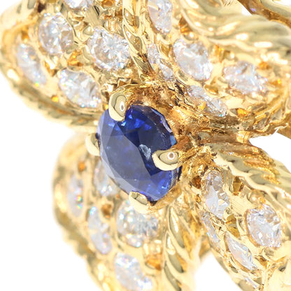 NINA RICCI   Ring Sapphire Diamond K18 Yellow Gold Ladies