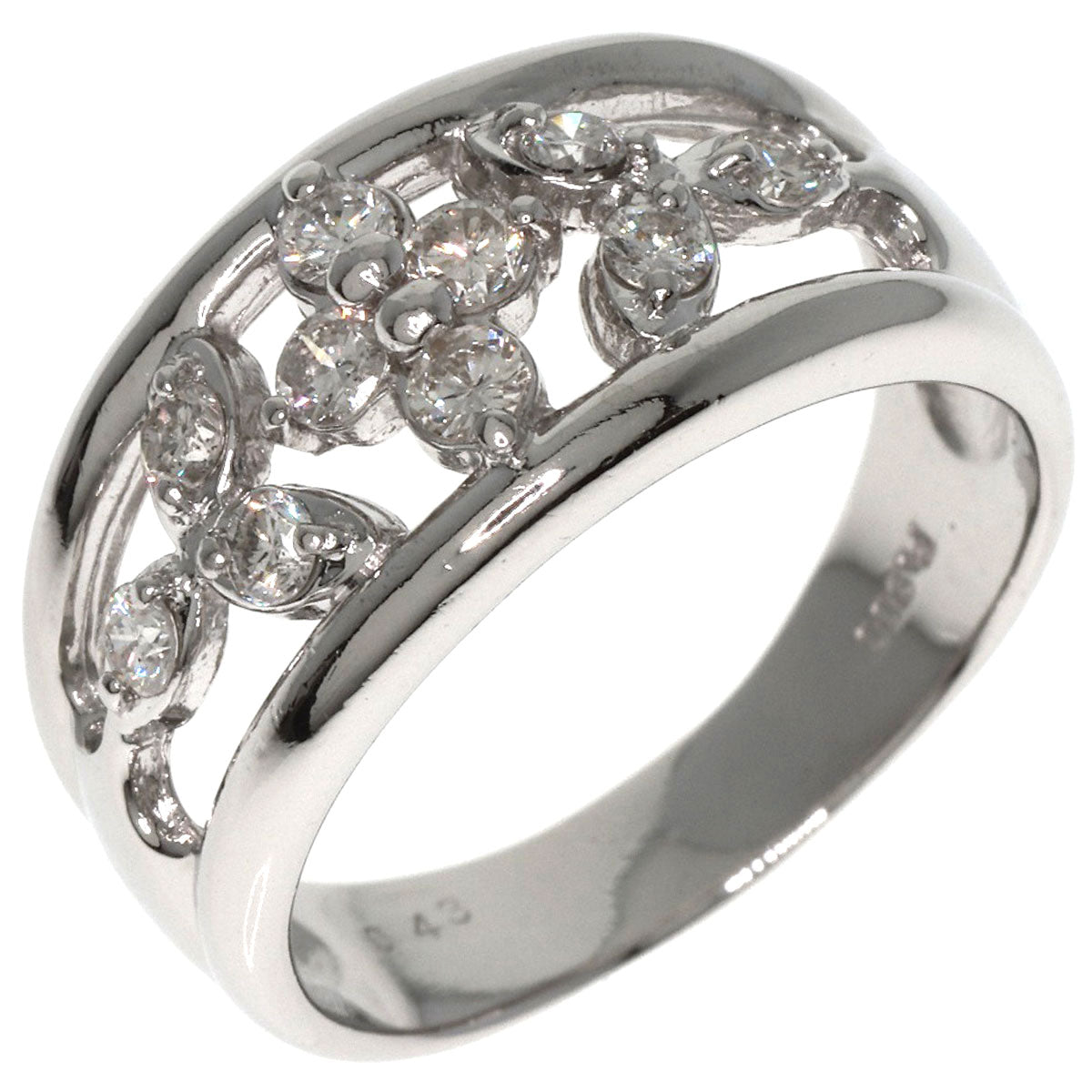 0.43ct Diamond Ring Platinum PT900  7.2g　Ladies