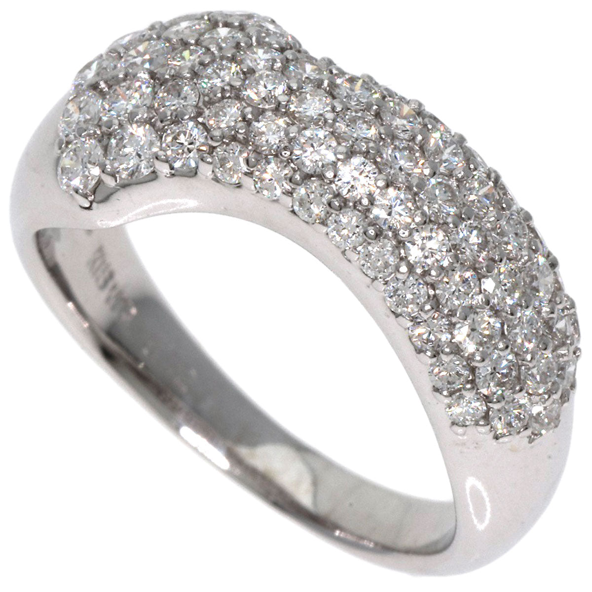 0.72ct Diamond Ring K18 White Gold  3.9g　Ladies