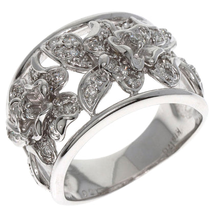 0.5ct Diamond Ring K18 White Gold  8.1g　Ladies