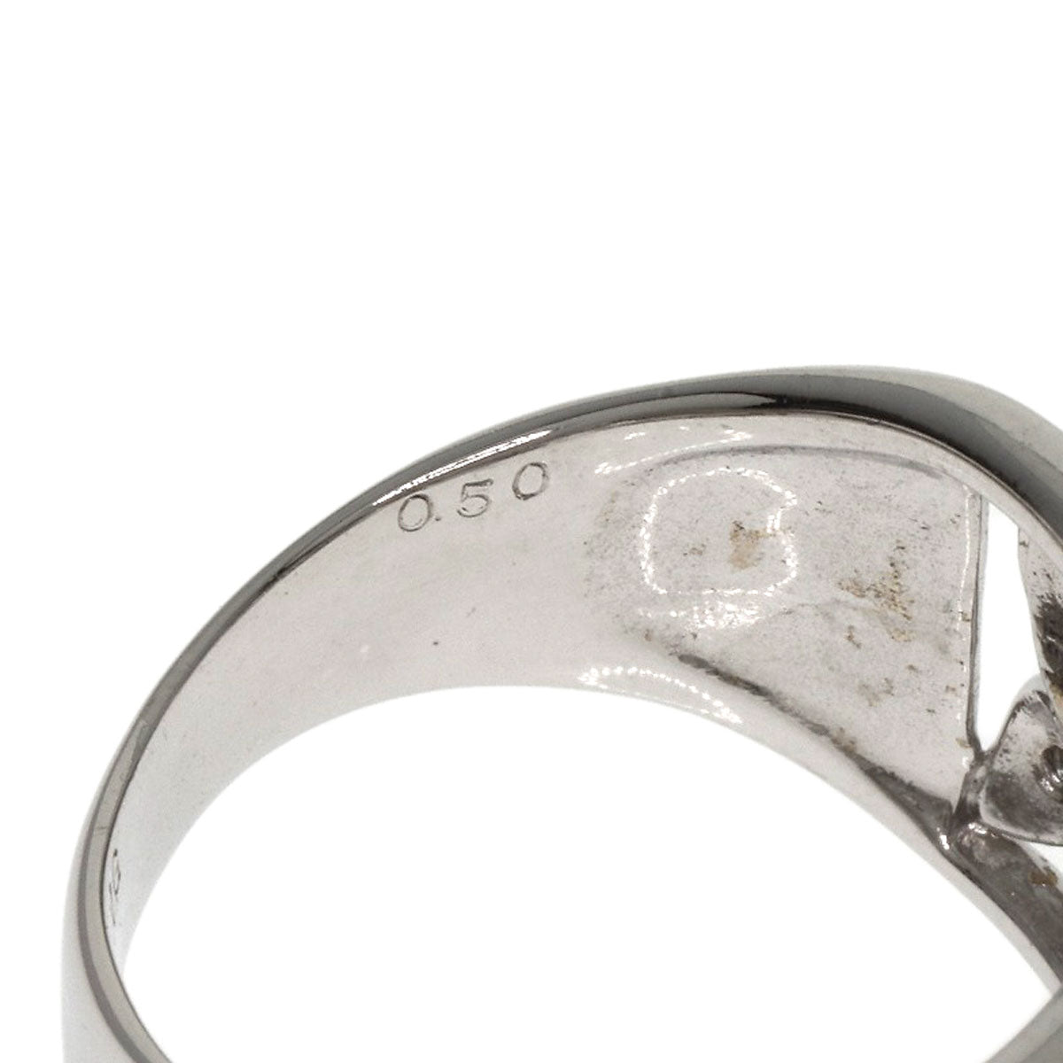 0.5ct Diamond Ring K18 White Gold  8.1g　Ladies