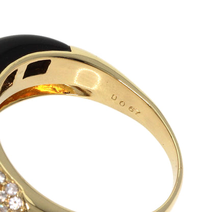 Onyx Diamond Ring K18 Yellow Gold  7.5g　Ladies