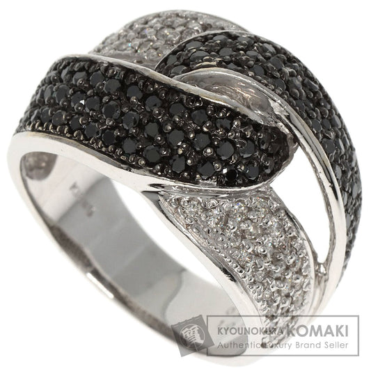 1.08ct Black　Diamond Diamond Ring K18 White Gold  12.6g　Ladies