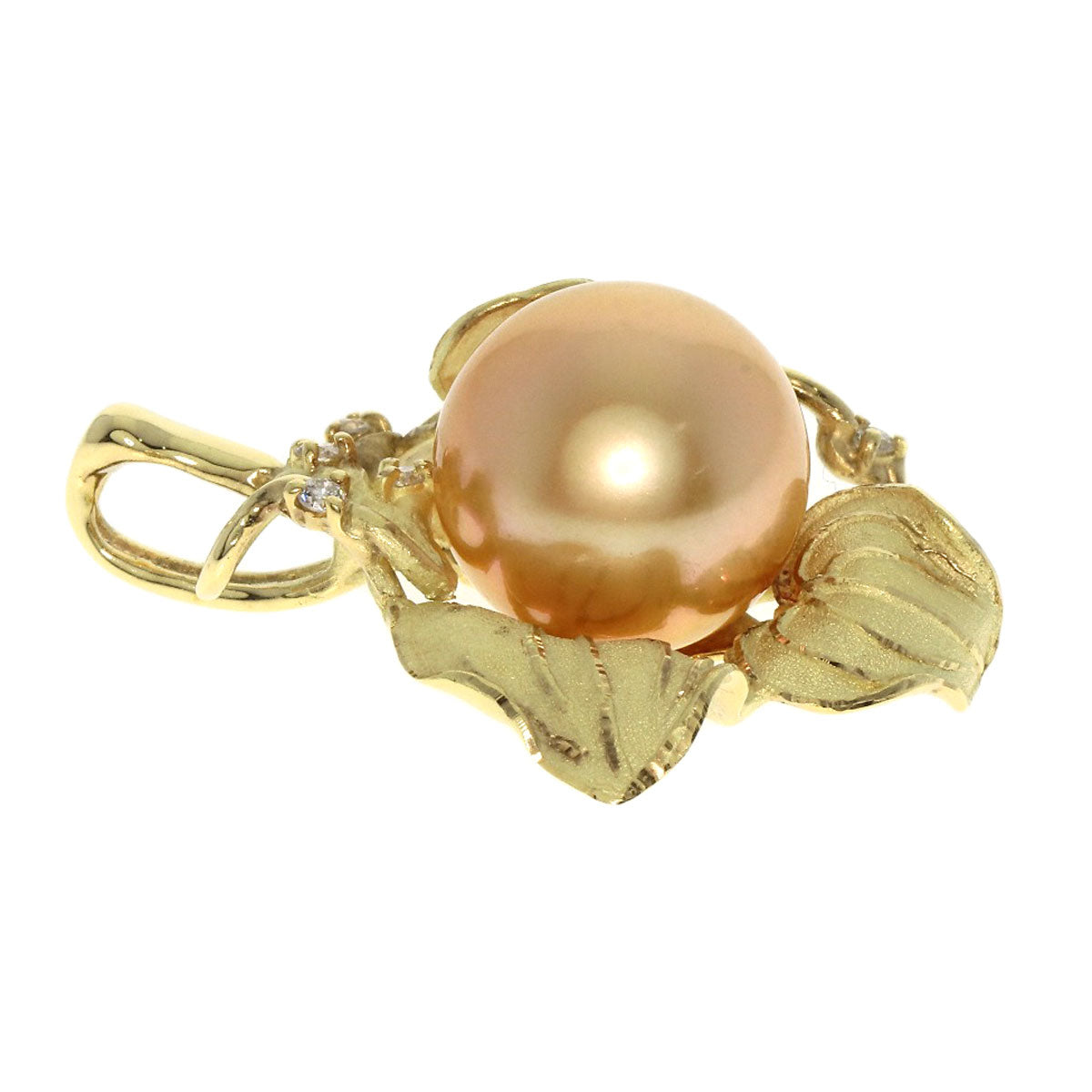 South SeaPearl Pearl Diamond Pendant top K18 Yellow Gold  7.29g　Ladies