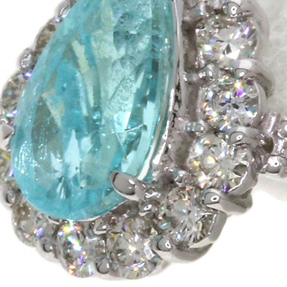 0.964ct Paraiba tourmaline Diamond Ring Platinum PT900  4.2g　Ladies