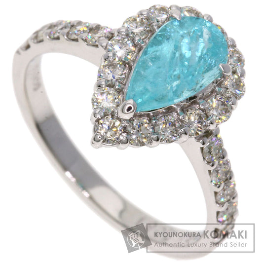 0.964ct Paraiba tourmaline Diamond Ring Platinum PT900  4.2g　Ladies