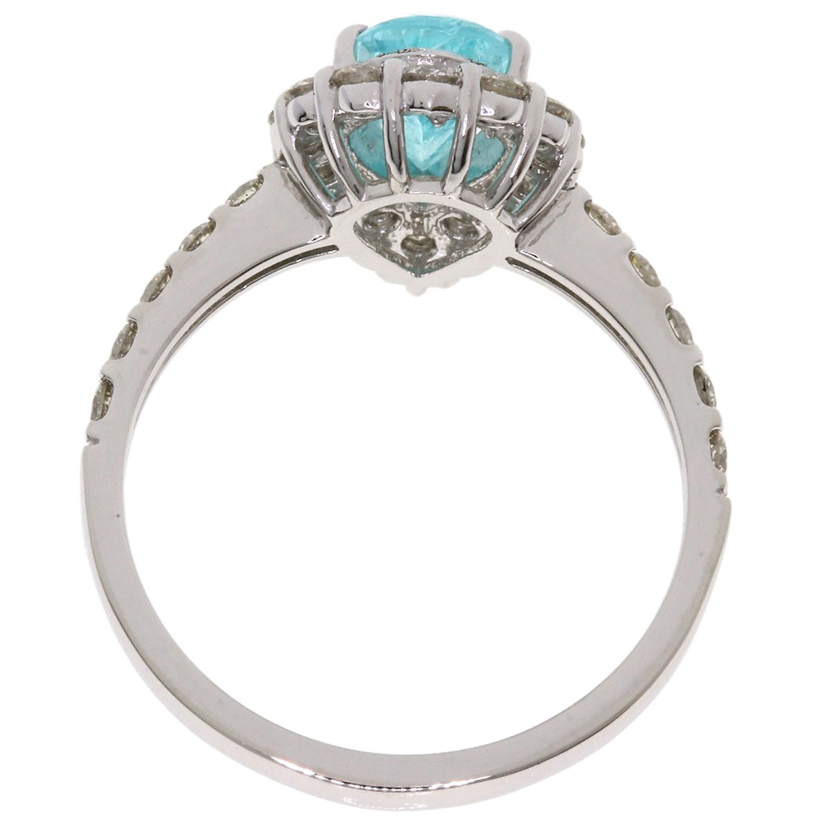 0.964ct Paraiba tourmaline Diamond Ring Platinum PT900  4.2g　Ladies