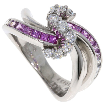 Jeunet   Ring Pink Sapphire Diamond K18 White Gold Ladies