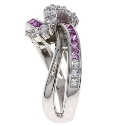 Jeunet   Ring Pink Sapphire Diamond K18 White Gold Ladies