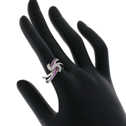 Jeunet   Ring Pink Sapphire Diamond K18 White Gold Ladies