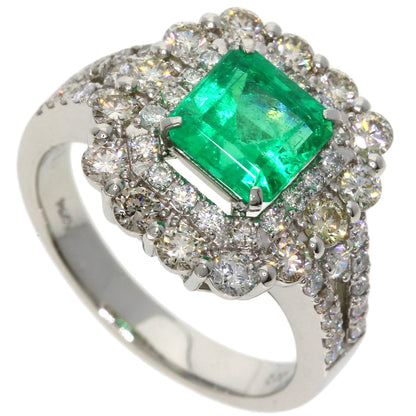 1.57ct Emerald Diamond Ring Platinum PT950  8.69g　Ladies